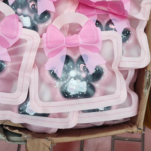 Большой сквиш лапка прозрачная / Игрушка антистресс / Кошачья лапа гигант