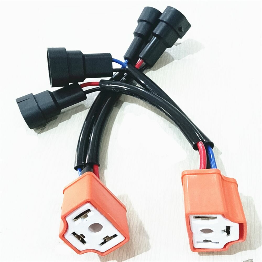 2 шт. адаптер-переходник для проводов фар 9006 / 9005 в H4