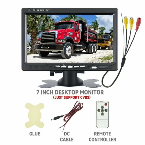 BINWEI 1224 В AHD 7-дюймовый автомобильный монитор для камеры заднего вида парковки обратного хода 1024600 TFT ЖК-дисплей с 2-сторонним видеовходом CVBS monitor 213600₽