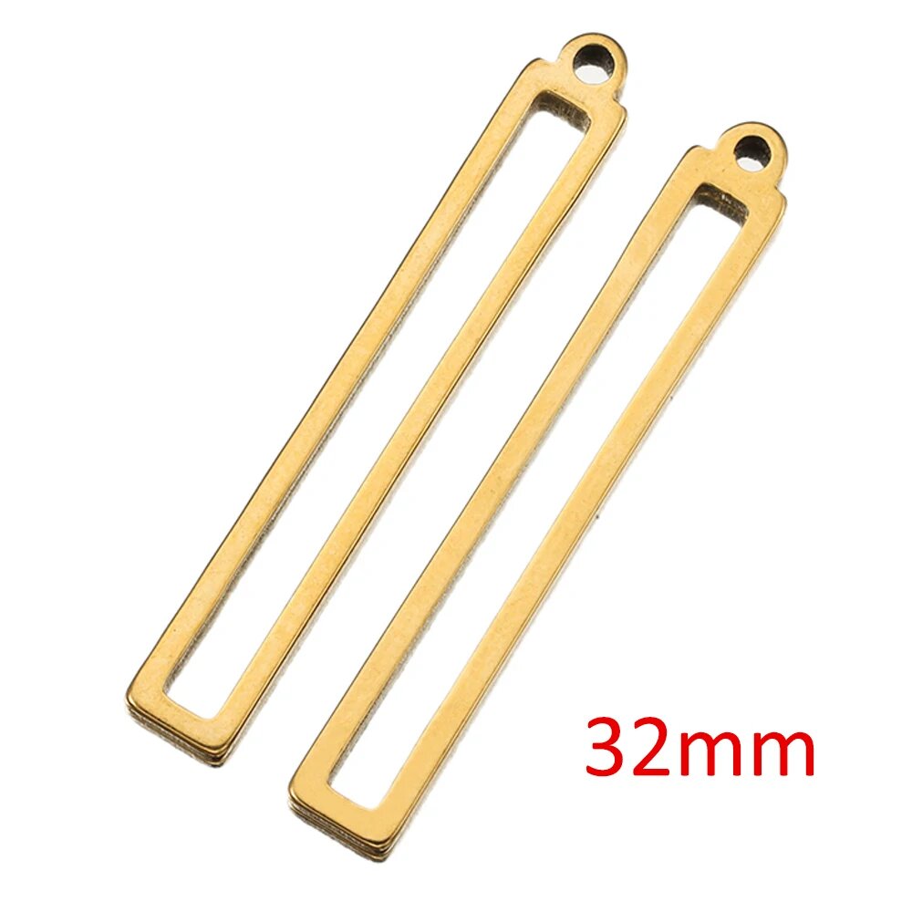 Подвески из нержавеющей стали золотого цвета 32 мм (10 шт)
