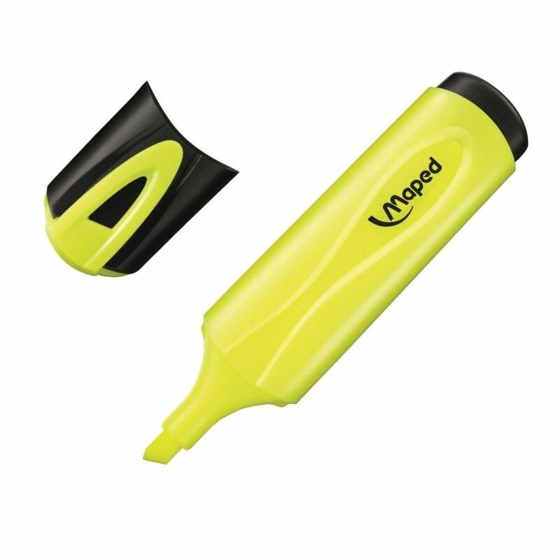 Текстмаркер Maped "Fluo Pep's Classic", скошенный наконечник 1-5 мм, желтый (742534)