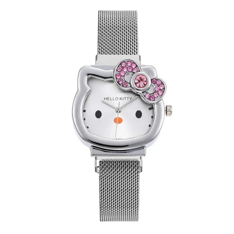 Hello Kitty кварцевые часы, Серебристый