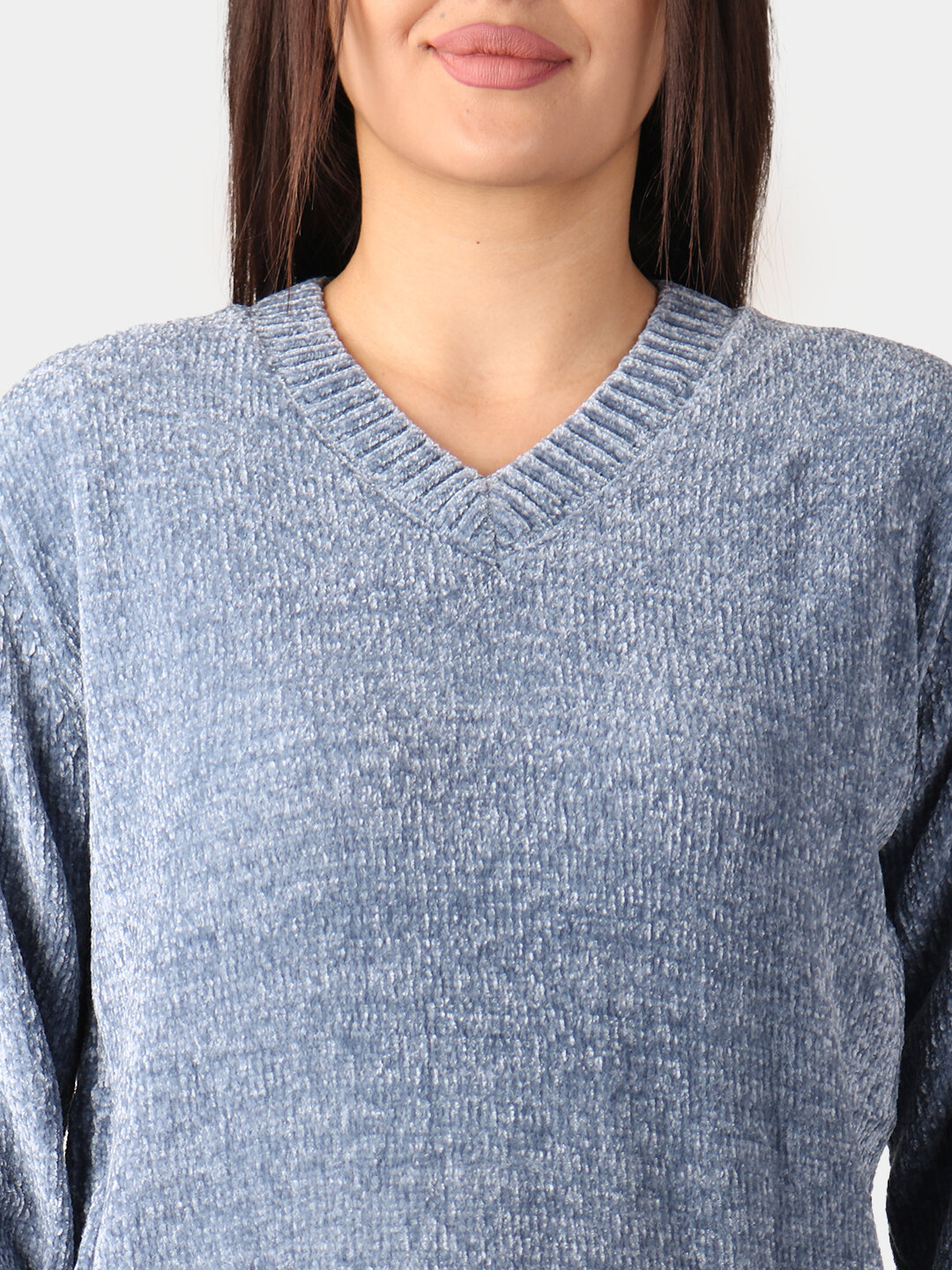 Свитер размер One Size, , синий меланж — фото 1