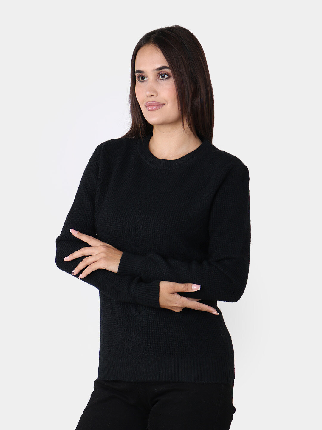 Свитер размер One Size, , черный