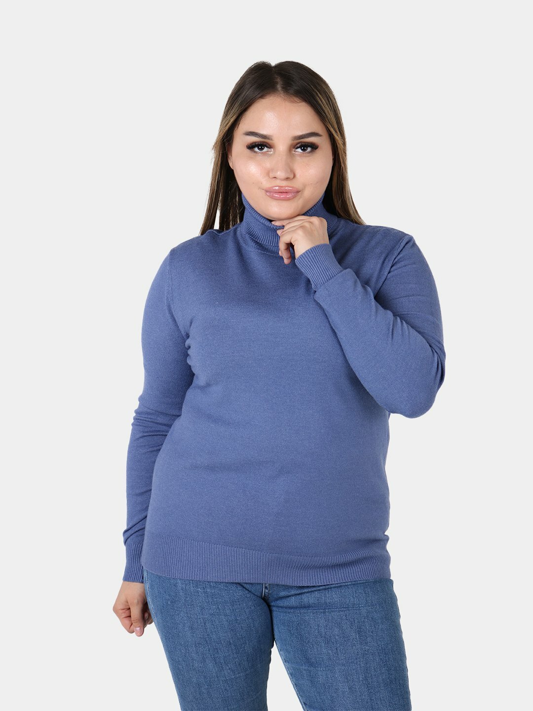 Водолазка , размер One Size, голубой, — фото 1