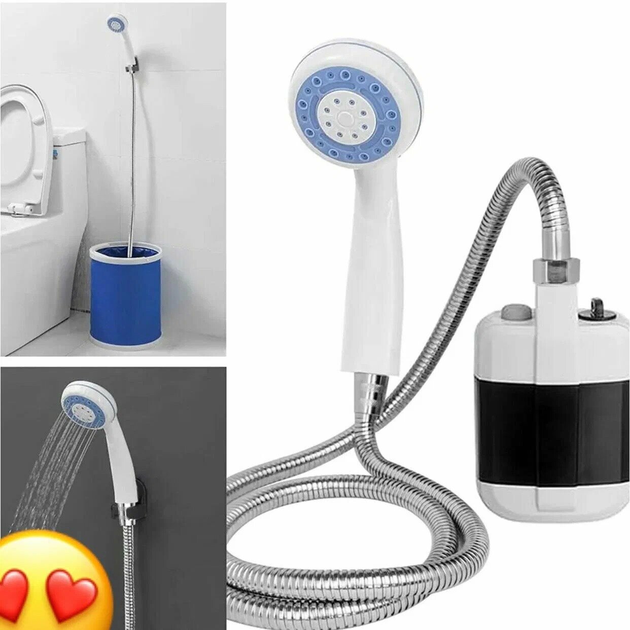 URM Походный переносной душ Portable Outdoor Shower с акуммулятором и USB зарядкой — фото 1