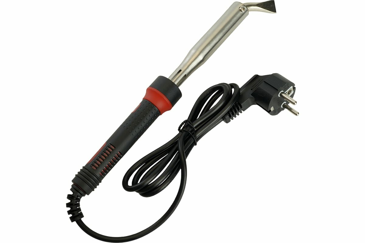 Паяльник с индикатором STEKKER 150W, нихромовый нагреватель, долговечное жало, 230В, PLE301-150, 49812