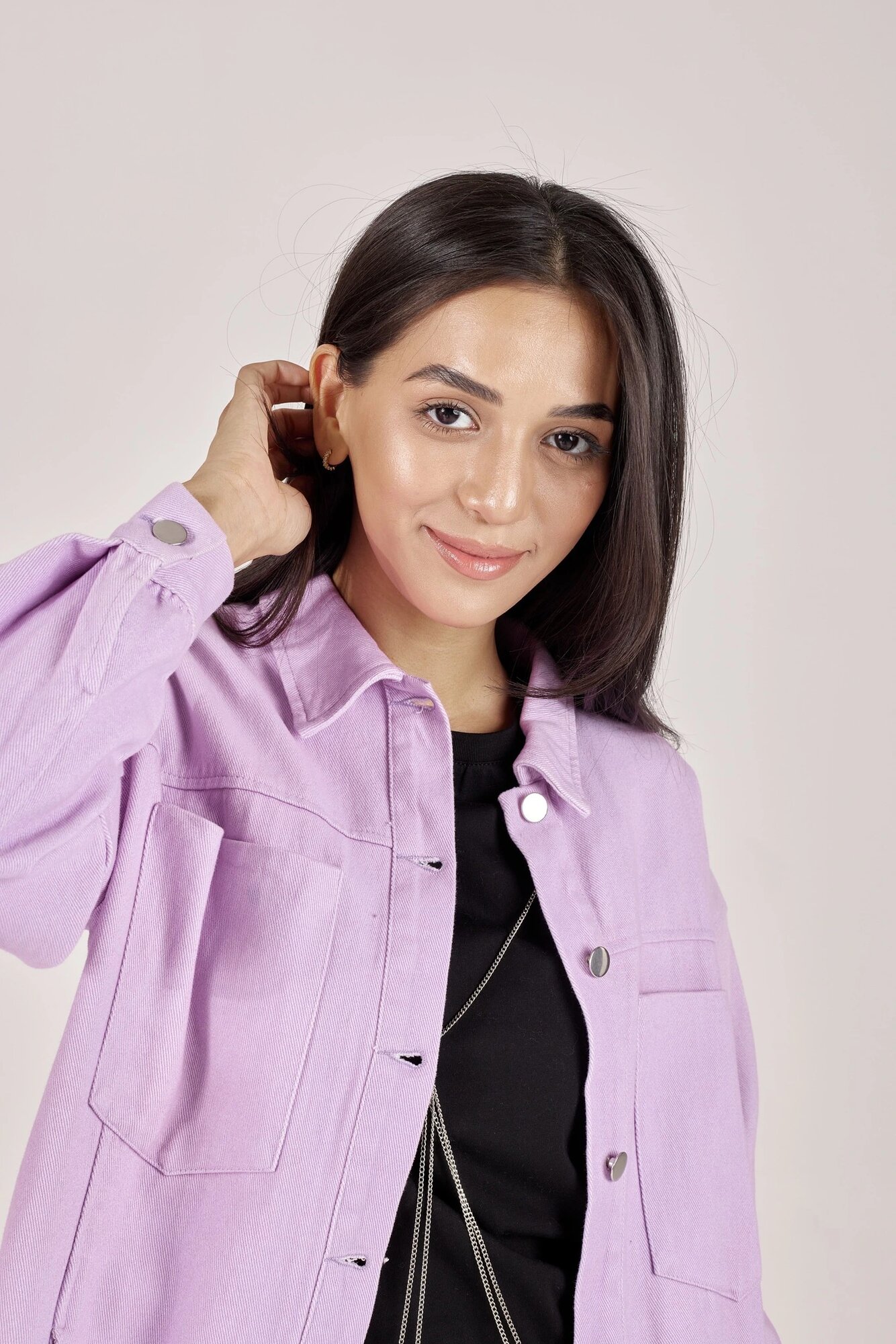 Рубашка Selfie, размер S, фиолетовый — фото 1