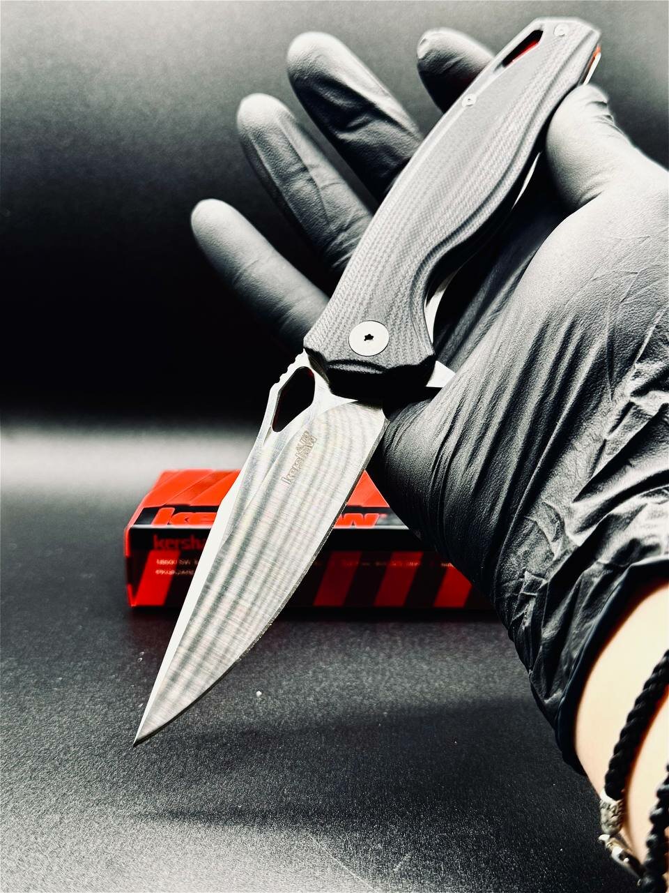 Складной туристический нож Kershaw из коллекции "Охота и Рыбалка", сталь D2, рукоять G10, клипса — фото 1