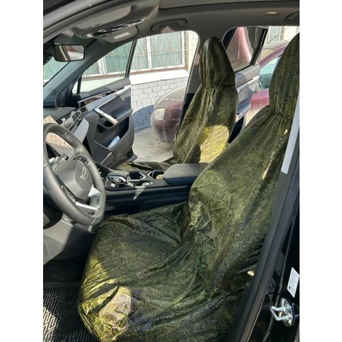 Грязезащитные чехлы на передние задние сиденья 3 шт мешок цвет пиксель с утяжкой 3238₽