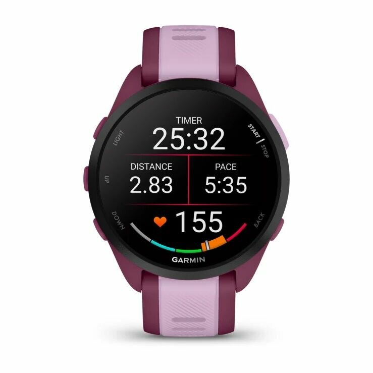Смарт-часы Garmin Forerunner 165, мониторинг пульса и сна, силиконовый ремешок — фото 1