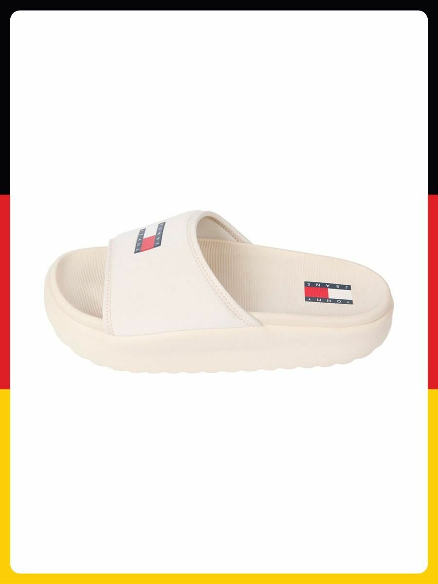 Шлёпанцы TOMMY HILFIGER, размер EU 37, бежевый