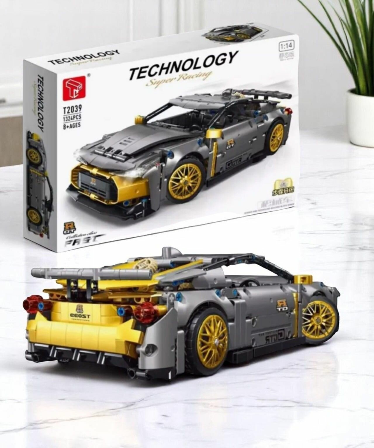 Конструктор гоночный автомобиль Nissan GT-R 1324 детали