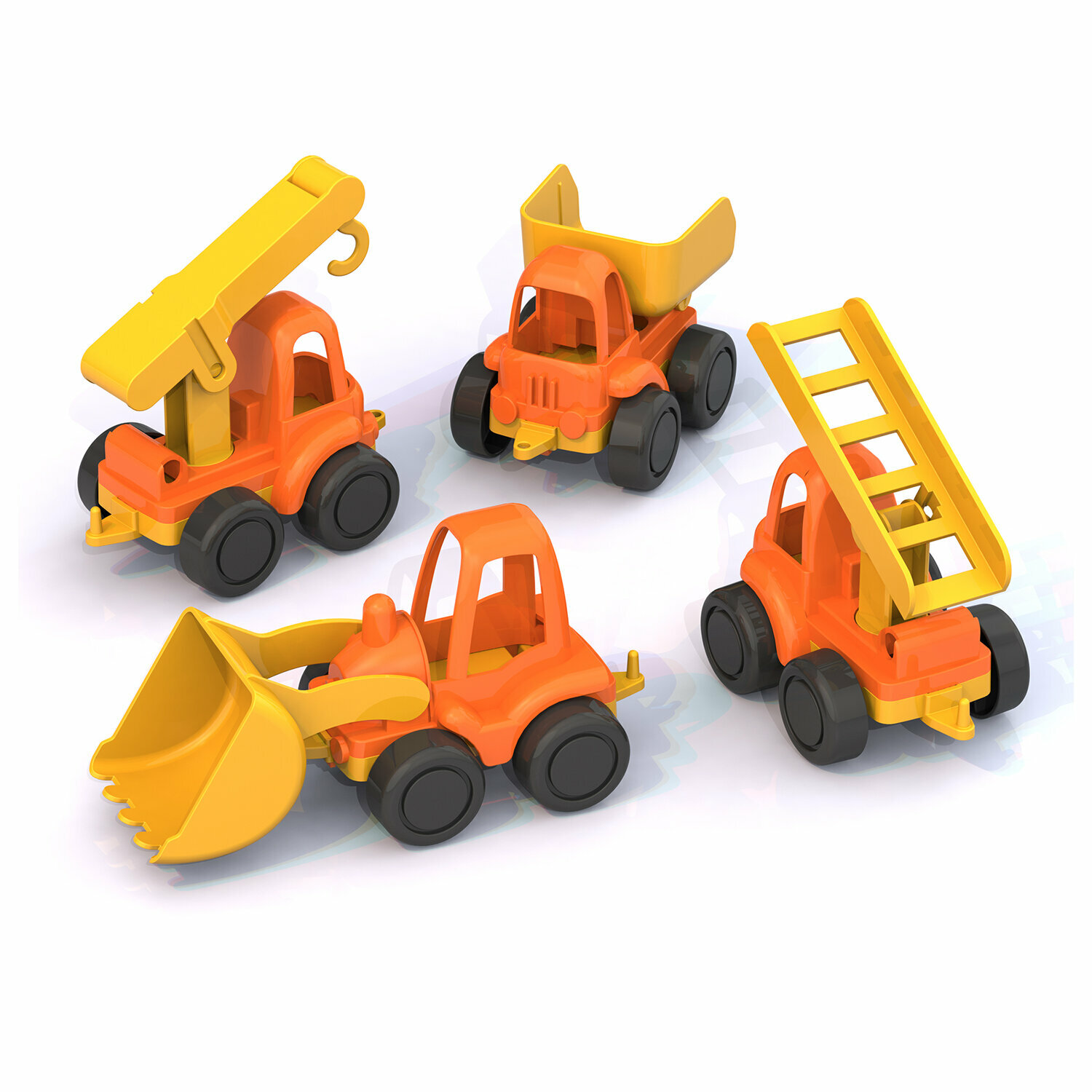 Машины игрушечные в наборе строительная техника "Нордик" пластик 4 шт 21x19x9 см нордпласт 221