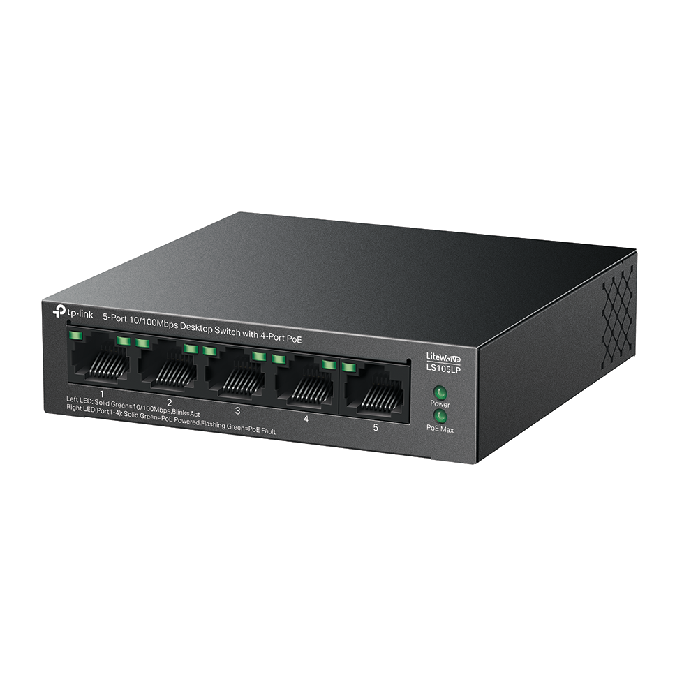 TP-LINK LS105LP Коммутатор управляемый