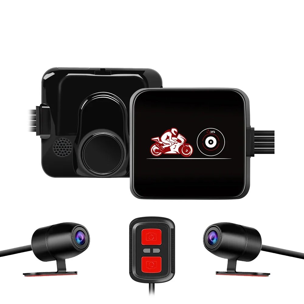 VSYS SYS Dual Mini Size D6HL 1080p FHD мотоциклетный видеорегистратор Wi-Fi камера водонепроницаемая видеорегистратор передний и задний вид Моторный рекордер