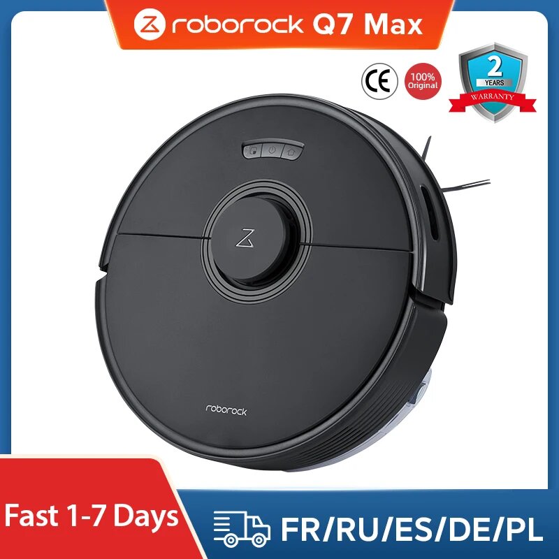 Робот-пылесос Roborock Q7 Max, <500 Вт, беспроводной, влажная уборка, пылесборник