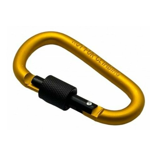 Карабин D-образный с винтовым замком (Желтый)