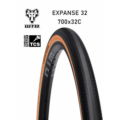 Покрышка бескамерная 700x32C WTB Expanse Road TCS tire (tanwall)