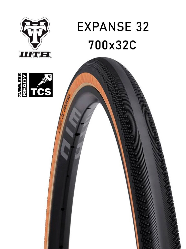 Покрышка бескамерная 700x32C WTB Expanse Road TCS tire (tanwall)