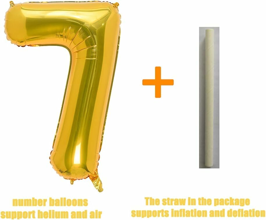 Шар воздушный MIX PODAROK "Цифра 7", фольгированный, для праздника, 80 см — фото 1