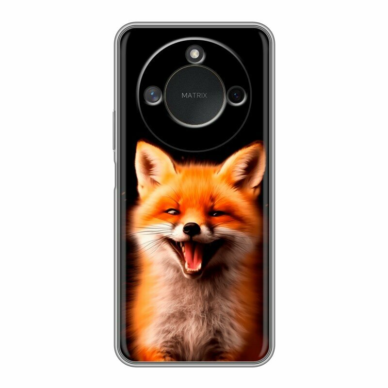 Чехол для Honor X9c Smart с принтом Смешная лиса (Хонор Х9С Смарт) — фото 1