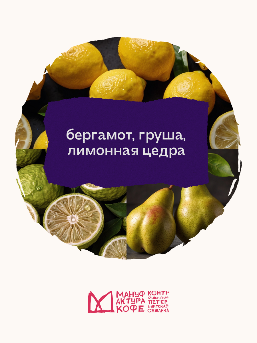 Кофе в зернах Мануфактура Кофе Эфиопия Лиму, арабика, средняя+, 1 кг — фото 1