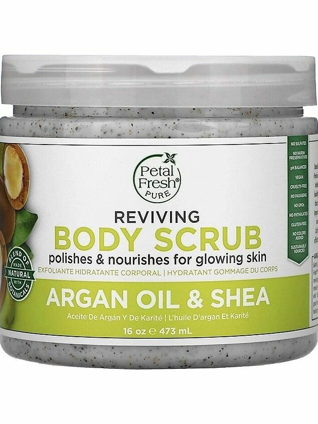 PETAL FRESH Скраб для тела с аргановым маслом и маслом ши Reviving Body Scrub Argan Oil & Shea