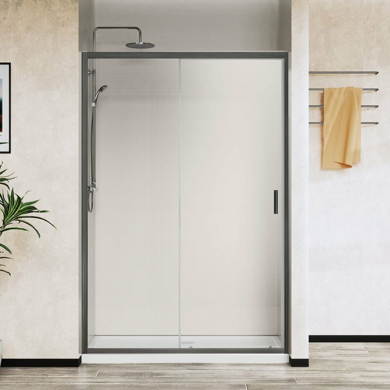 Душевая дверь в нишу Vincea City VDS-5CT120CLGM 120 см профиль вороненая сталь стекло прозрачное