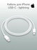 Кабель для iPhone, Apple iPad, iPod, Type-C, Lightning, белый, 1м
