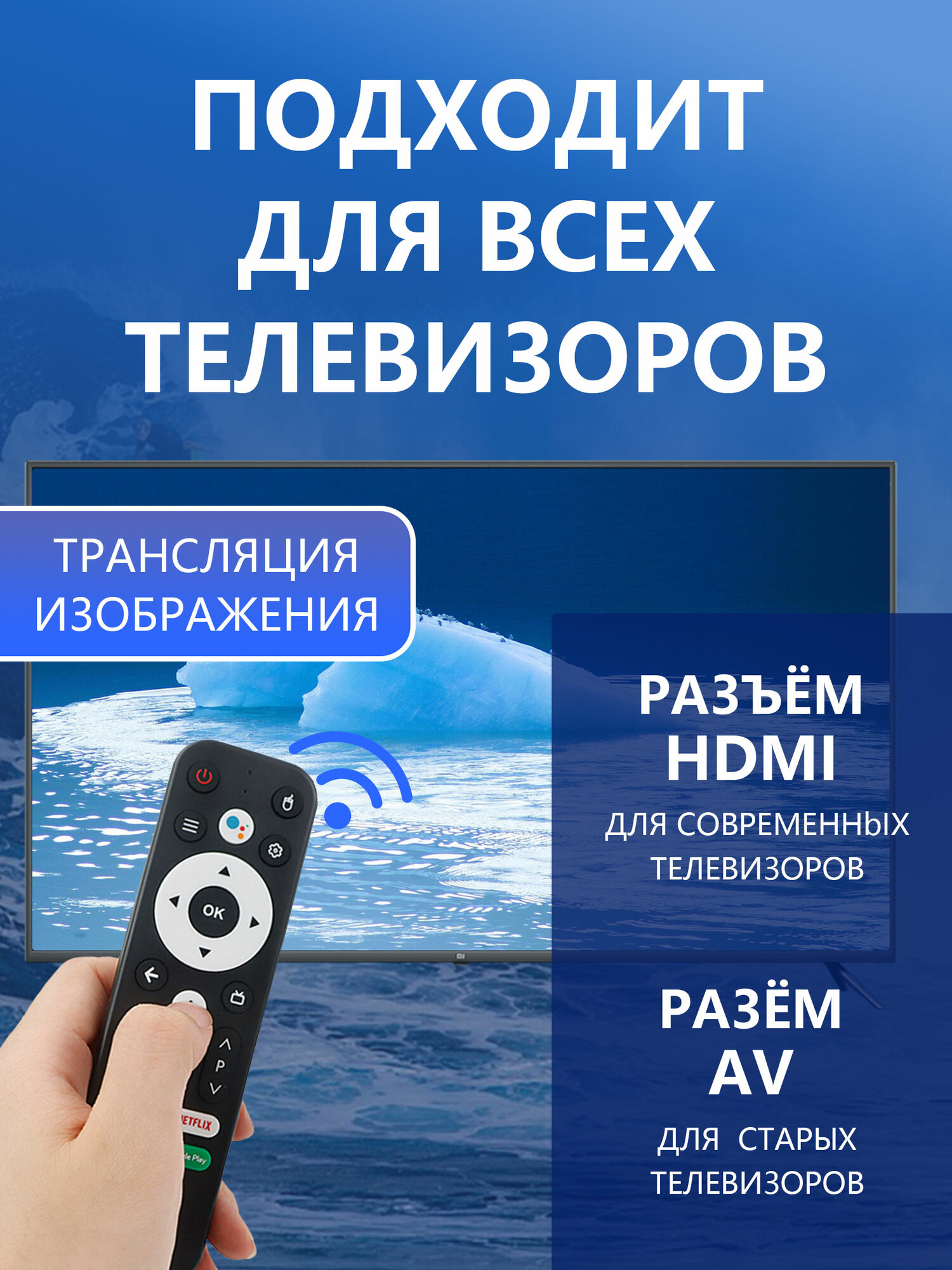 WIXG Медиаплеер Смарт ТВ приставка Android, 2 ГБ/16 ГБ, Bluetooth, Wi-Fi, черный матовый — фото 1