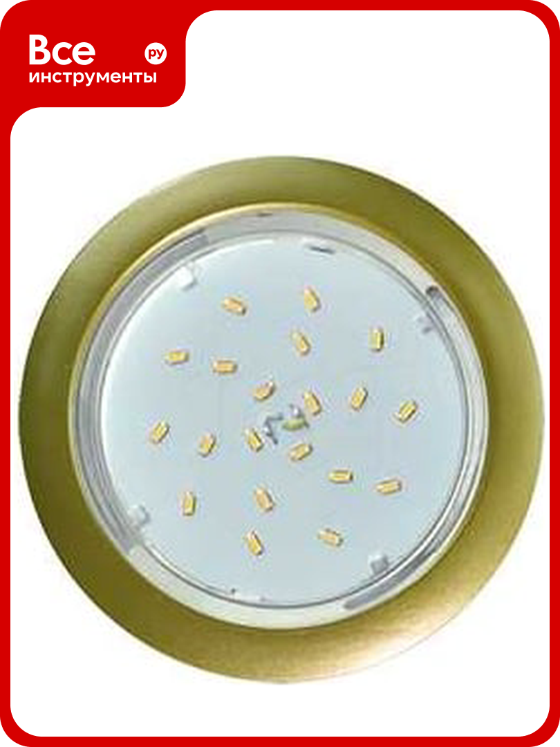 Встраиваемый светильник Ecola Gx53 5355 легкий золото 25x106 FG5355ECD