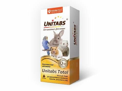 Юнитабс Тотал кап. д/кроликов птиц и грызунов 10мл