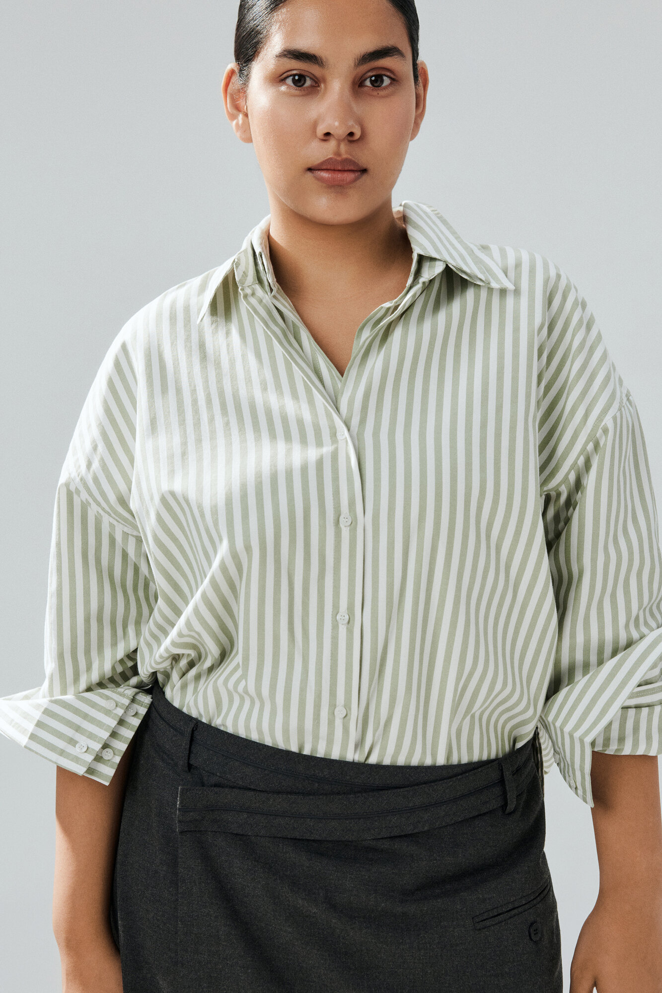 Блуза Befree Plus Size, размер XXL, зеленый принт