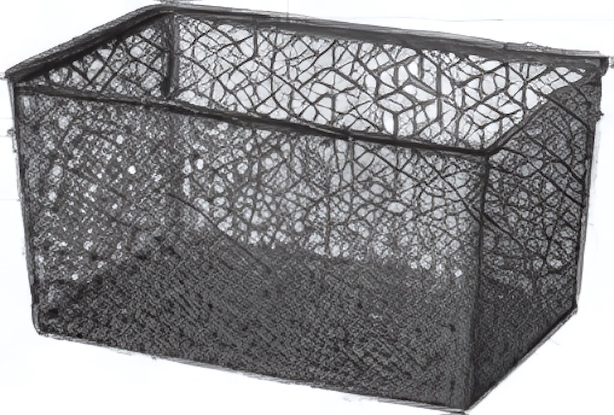 Корзинка пластиковая «Linden» 67л серый 290х190х150мм с ручками