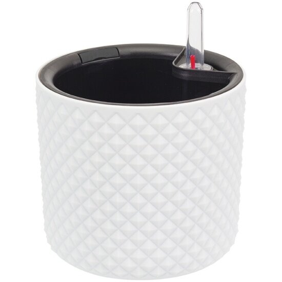 Кашпо Idea фасет D150мм с вставкой и с автополивом М 3235 Белый