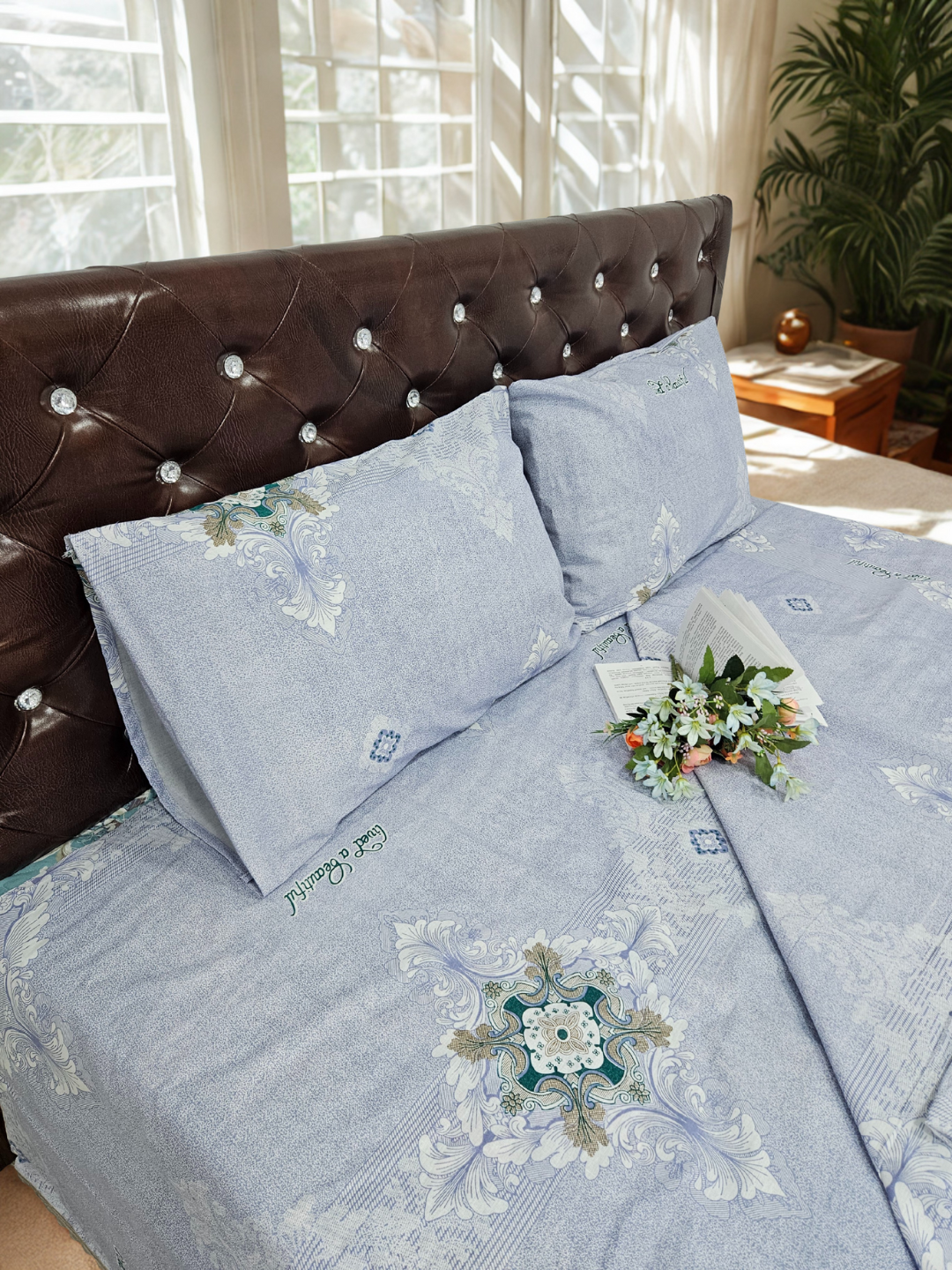 Комплект постельного белья "Поплин", двуспальный, 100 % хлопок — фото 1