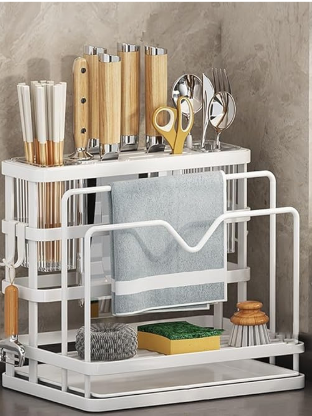 Органайзер для кухонной мойки с поддоном, настольный или настенный