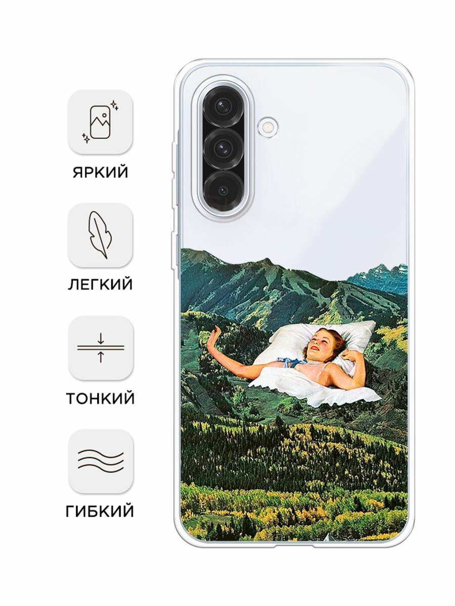 Чехол на Samsung Galaxy A36 5G / Самсунг A36 5G с принтом Good morning, my darling, прозрачный — фото 1