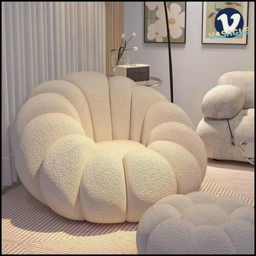 Изображение товара Бескаркасный пуф Груша, Акрил , бежевый