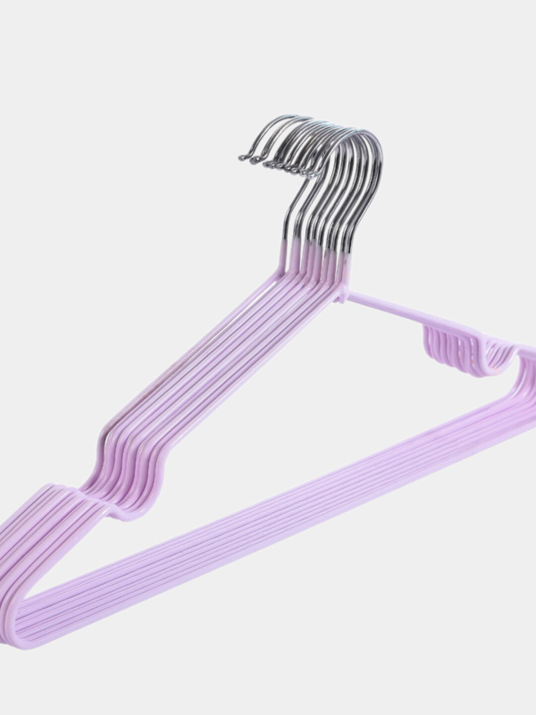 Вешалка для верхней одежды и брюк, пластиковые, и металлический разноцветные (лавандовый)