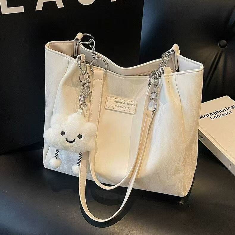 Сумка шоппер  WomenShopuz, фактура гладкая, бежевый, черный — фото 1