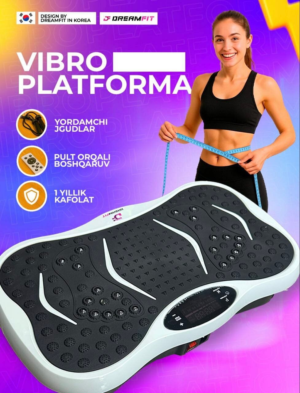Виброплатформа для похудения, электрический фитнес массажер, с пультом и блютузом, 150 кг