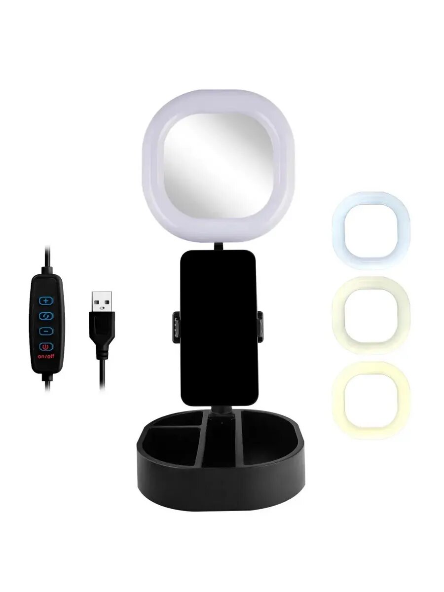 Стильное черное селфи-кольцо для ярких фото