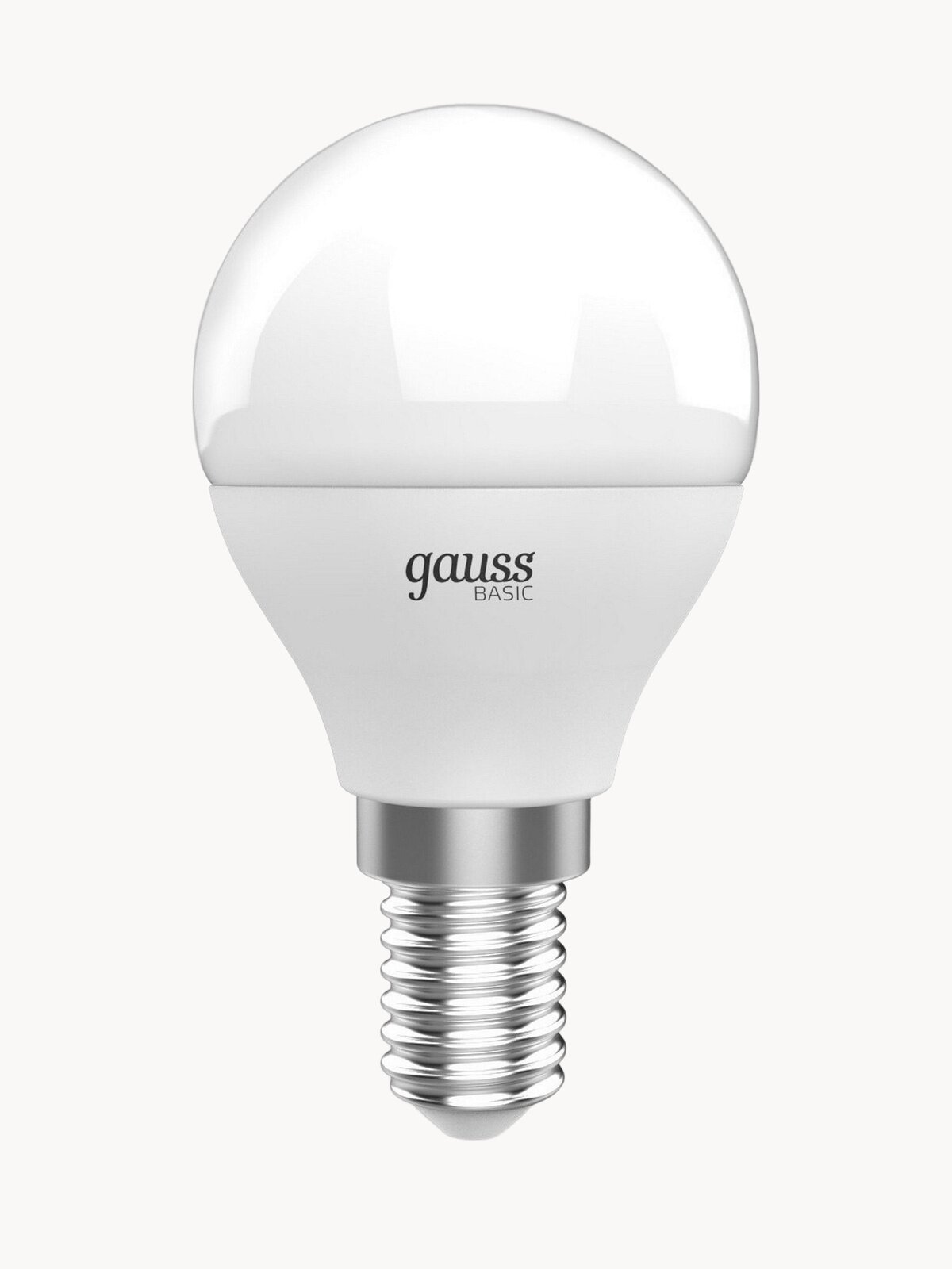 Лампочка светодиодная E14 Шар 5,5W теплый свет 3000K (3 лампы в комплекте) Gauss Basic