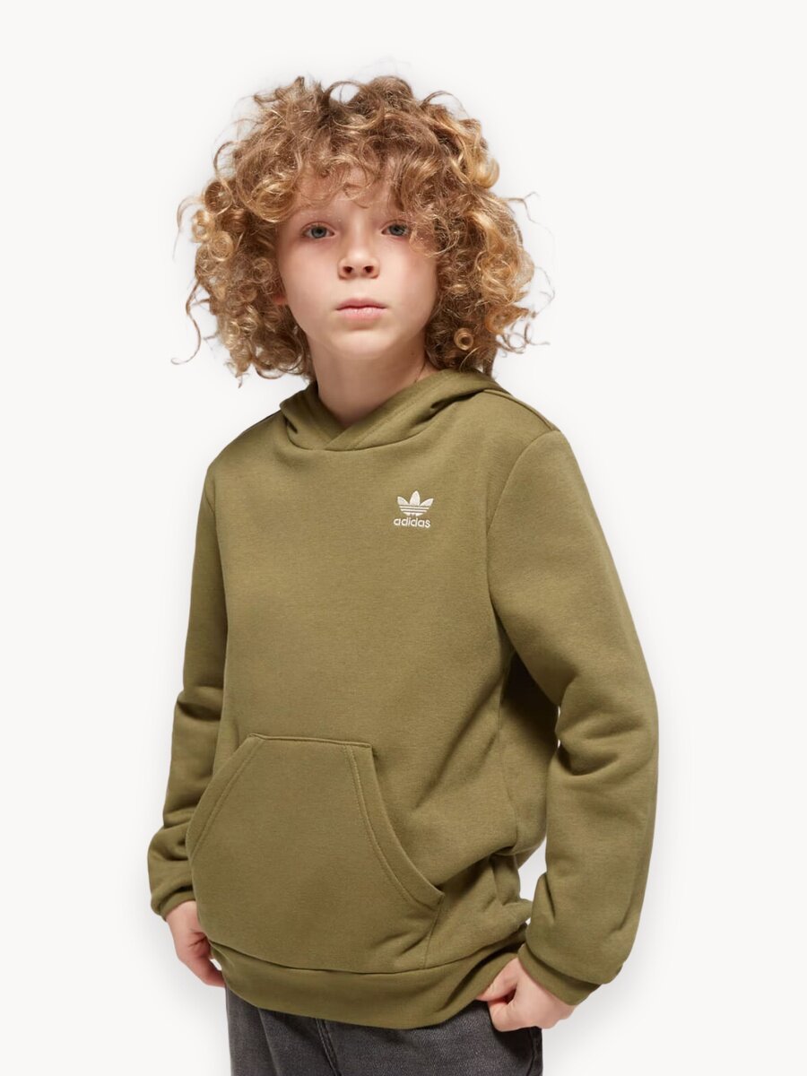 Худи спортивное adidas Originals Adicolor, размер 7-8, оливковый