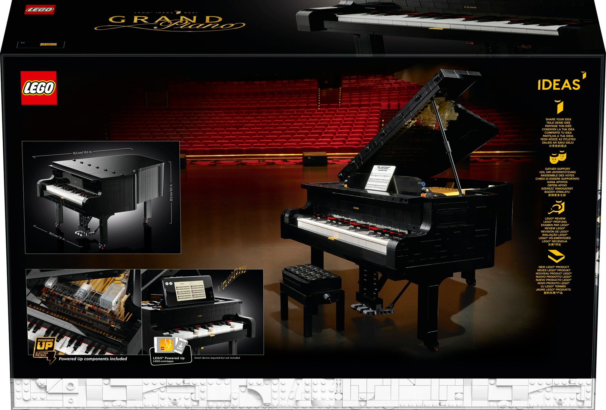 Конструктор LEGO Ideas Grand Piano 21323, с двигателем, 3662 детали