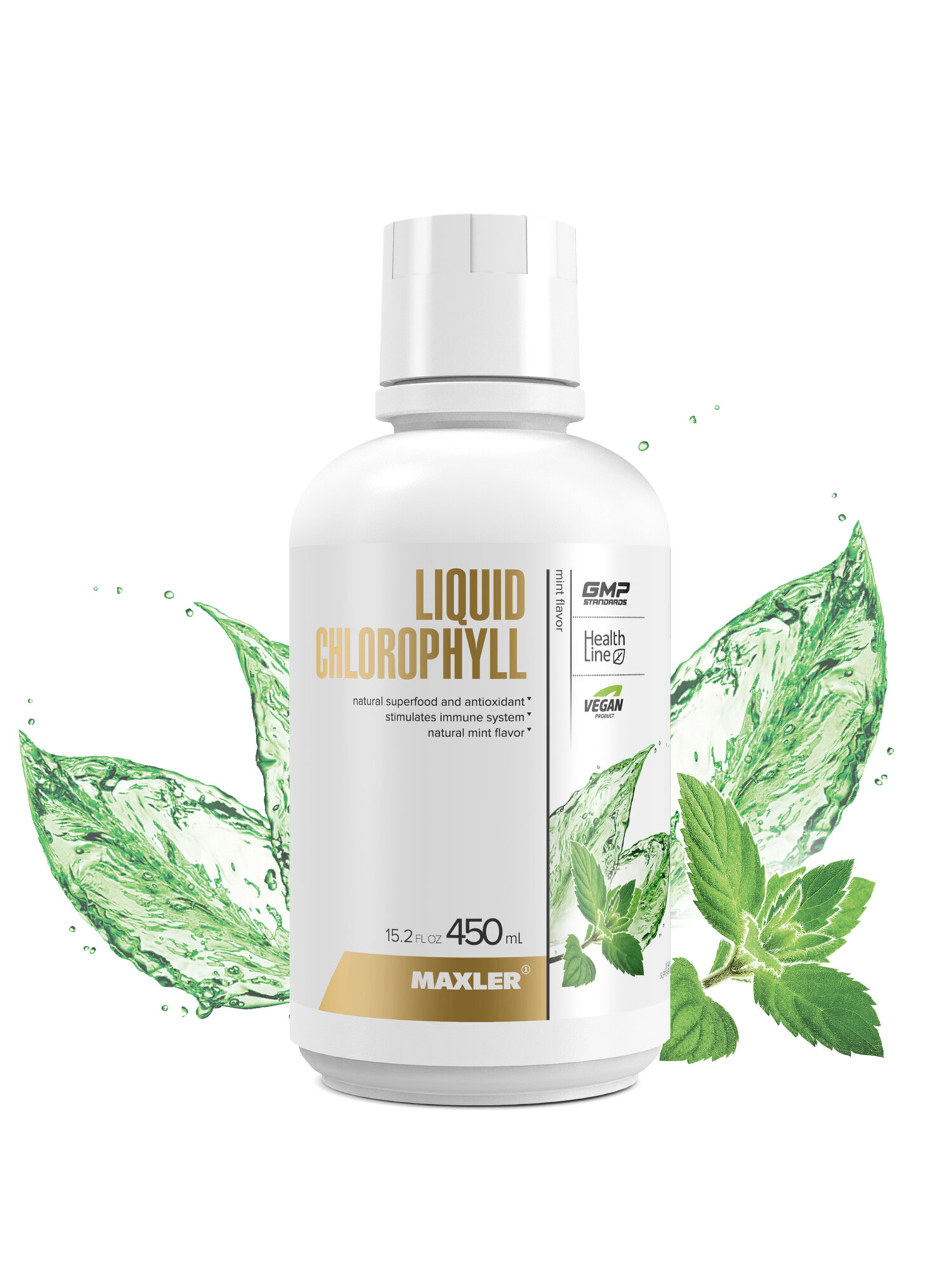 Хлорофилл жидкий Maxler Liquid Chlorophyll, 15 порций, 450 мл - Мята