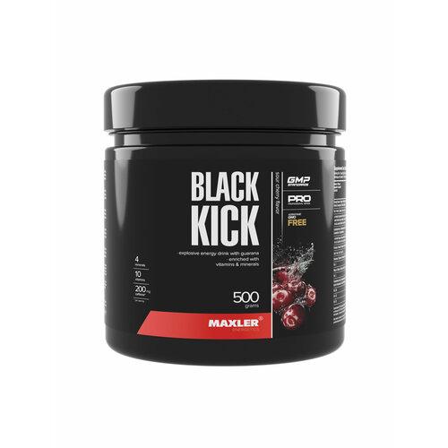 Предтренировочный комплекс Maxler Black Kick вишня 500 г 1 шт. 500 мл