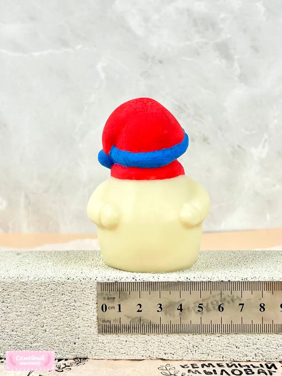 Силиконовая форма / молд для свечей и мыла Снеговик — фото 1